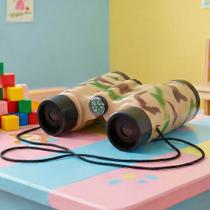 Brinquedo Binóculo Cordão Bússola Infantil Camuflado Militar Brinquedo Binóculo Cordão Bússola Infantil Camuflado Militar