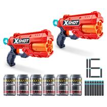 Brinquedo Blaster XShot Excel Double Reflex 6 - 2 Pacotes com 16 Dardos