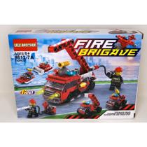 Brinquedo bloco de montar corpo de bombeiros viatura caminhão - LELE