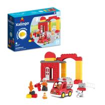 Brinquedo Bloco de Montar Grande Bombeiros 35 Peças - Xalingo