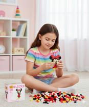 Brinquedo bloco magico para montar infantil educativo monte e crie tigre gatinha animais bloquinho diversão 130pçs