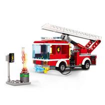 Brinquedo Bloco Montar Caminhão Bombeiros 248 peças Brinquedo Bloco Montar Caminhão Bombeiros 248 peças