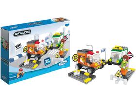Brinquedo Bloco Para Montar Cidade Transito 196pçs - Xalingo Brinquedo Bloco Para Montar Cidade Transito 196pçs - Xalingo