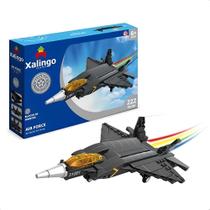 Brinquedo Blocos De Encaixe Aliança Justiça E Paz Air Force 222 Peças Infanti+6 Anos Xalingo - 28065