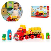 Brinquedo Blocos de Montar 25 Peças Bombeirinho Baby Land
