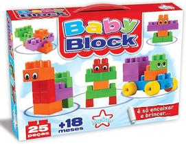 Brinquedo Blocos De Montar Criativos Baby Block 25 Peças +24 Meses Big Star