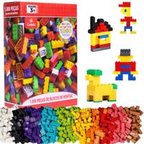Brinquedo Blocos de Montar Educativo Infantil 1000 Peças - Castela
