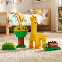 Brinquedo Blocos De Montar Educativo Safari Animais Kit 40pç Brinquedo Blocos De Montar Educativo Safari Animais Kit 40pç