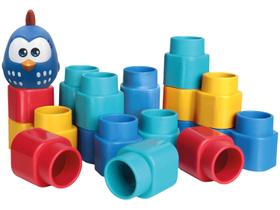 Brinquedo Blocos de Montar Fofo Blocos Galinha Pintadinha 15 peças Elka para Crianças a partir de 12 Meses Elka - 1047