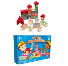 Brinquedo Blocos De Montar Futuro Engenheiro 24 Peças Brinquedo Blocos De Montar Futuro Engenheiro 24 Peças