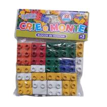 Brinquedo Blocos De Montar Infantil Crie e Monte 22 peças Brinquedo Blocos De Montar Infantil Crie e Monte 22 peças