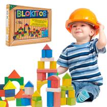 Brinquedo Blocos De Montar Infantil Educativo 60 Peças - Pais & Filhos