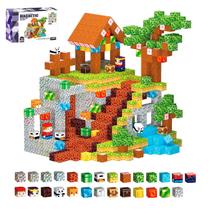 Brinquedo Blocos De Montar Magnéticos Cubos Crafts 100 Pçs DESENHO:CASINHA
