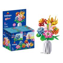 Brinquedo Blocos de Montar Mundo Encantado Flores 62/198 peças Sortido e Unitário Xalingo - 28543