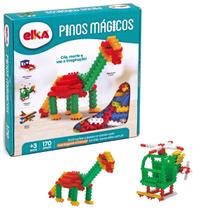Brinquedo Blocos de Montar Pinos Mágicos 170 peças Infantil