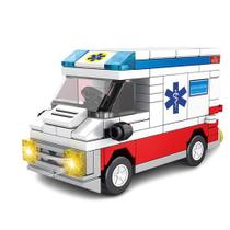 Brinquedo Blocos De Montar Veículo Ambulância