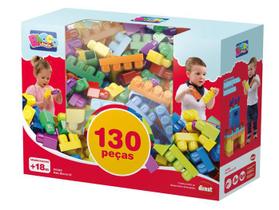 Brinquedo blocos montar blocolandia mk382 130 peças dismat - DISMAT BRINQUEDOS
