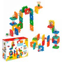 Brinquedo Blocos Montar Pista De Bolinhas De Gude Labirinto Para Crianças Educativo