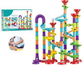 Brinquedo Blocos Montar Pista Grande Tubo C/ Bolinhas 113 Pc Brinquedo Blocos Montar Pista Grande Tubo C/ Bolinhas 113 Pc