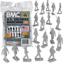 Brinquedo BMC Marx Plastic Army Men Marching US Soldiers Grey 27 unidades Brinquedo BMC Marx Plastic Army Men Marching US Soldiers Grey 27 unidades