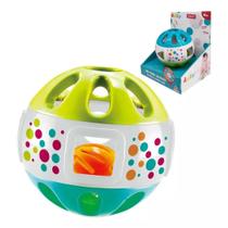 Brinquedo Bola Chocalho Bebê Ideal para Desenvolvimento ao Som e Sentido +6 Meses - Auby