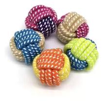 Brinquedo Bola De Corda Para Cães Cachorro E Gatos Pet 6cm
