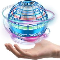 Brinquedo Bola Drone Voador com Luzes RGB Mágico Led Flying Orb Infantil Spinner Luminoso Ufo Recarregável Efeito Boomerang Controle por Gesto