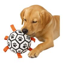Brinquedo Bola Futebol Pet Cachorro Cão Mordedor C/ Alças