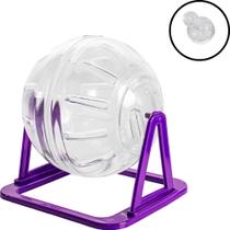 Brinquedo Bola Globo de Exercícios com Suporte Plástico Hamster Roedores Cores Sortidas