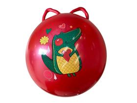 Brinquedo Bola Grande De Saltar Com Alças Na cor Vermelho Vibrante- Para Meninos e Meninas- Brinquedos Playground -Bola