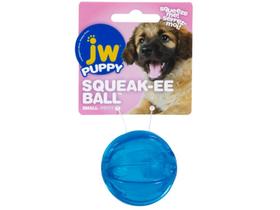 Brinquedo Bola JW Squeak-EE Ball Com Apito Para Cães Filhote e Pequeno - Azul