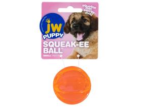 Brinquedo Bola JW Squeak-EE Ball Com Apito Para Cães Filhote e Pequeno - Laranja