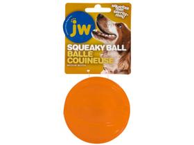 Brinquedo Bola JW Squeak-EE Ball Com Apito Para Cães Médio - Laranja