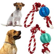 Brinquedo Bola Resistente Com Corda De Mastigar Morder Para Cão Pet Puxar Mordedor Cachorro LR-0224