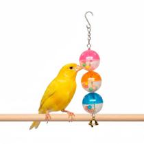 Brinquedo Bola Tripla para Calopsita, Agapornis e Periquito - Brinquedo para Pássaros Bola Tripla Interativa