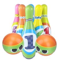 Brinquedo Boliche Educativo Infantill 6 Pinos 2 Bolas Intuitivo Macio Castela