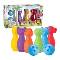 Brinquedo Boliche Infantil Coleção Bichinhos Em Vinil