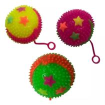 Brinquedo Bolinha De Luz Elástica Para Pet Com Led E Apito