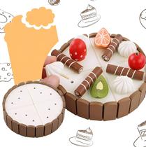 Brinquedo Bolo de Aniversário Comidinha Magnética 17 Peças em MADEIRA Educativo Brinquedo Bolo de Aniversário Comidinha Magnética 17 Peças em MADEIRA Educativo