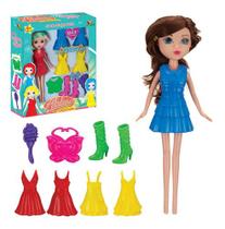 Brinquedo Boneca Abbie Fashionista C/ Cabelo