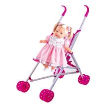 Brinquedo Boneca Angelina Fala 62 Frases e Carrinho e Bolsa