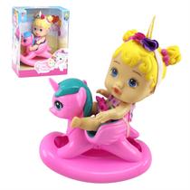 Brinquedo Boneca Bebê Bonequinha Little Dolls Balancinho Diver Toys Menina