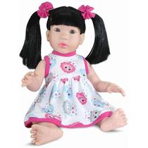 Brinquedo Boneca Bebê Doll Realist Small Morena Acessórios
