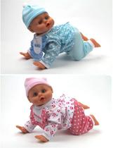 Brinquedo Boneca Bebê Engatinha Emite Som E Movimentos