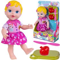 Brinquedo Boneca Bebê Frutinha Cortar Frutas Com Tábua E Faquinha Nenem Presente Meninas - Super Toys