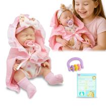 Brinquedo Boneca Bebê Reborn Baby Dormindo Com Chupeta Manta Brinquedo Boneca Bebê Reborn Baby Dormindo Com Chupeta Manta
