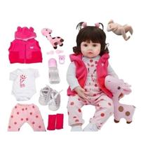 Brinquedo Boneca Bebê Reborn Silicone Menina Pode Tomar Banho- girafinha Brinquedo Boneca Bebê Reborn Silicone Menina Pode Tomar Banho- girafinha