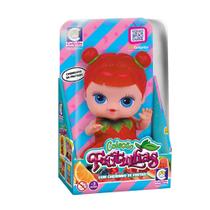 Brinquedo Boneca Coleção Frutinhas Cheirinho de Frutas Morango 18cm em Plástico Vinil Articulada Cotiplas - 2508