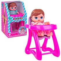 Brinquedo Boneca Coleção Nenequinha Brincar De Papinha Crianças Menina Com Acessório Cadeira De Comidinha - Super Toys Brinquedo Boneca Coleção Nenequinha Brincar De Papinha Crianças Menina Com Acessório Cadeira De Comidinha - Super Toys