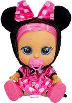 Brinquedo Boneca Cry Babies Minnie Chora Lágrimas De Verdade Com Cabelo e Sons de Bebê Acessórios